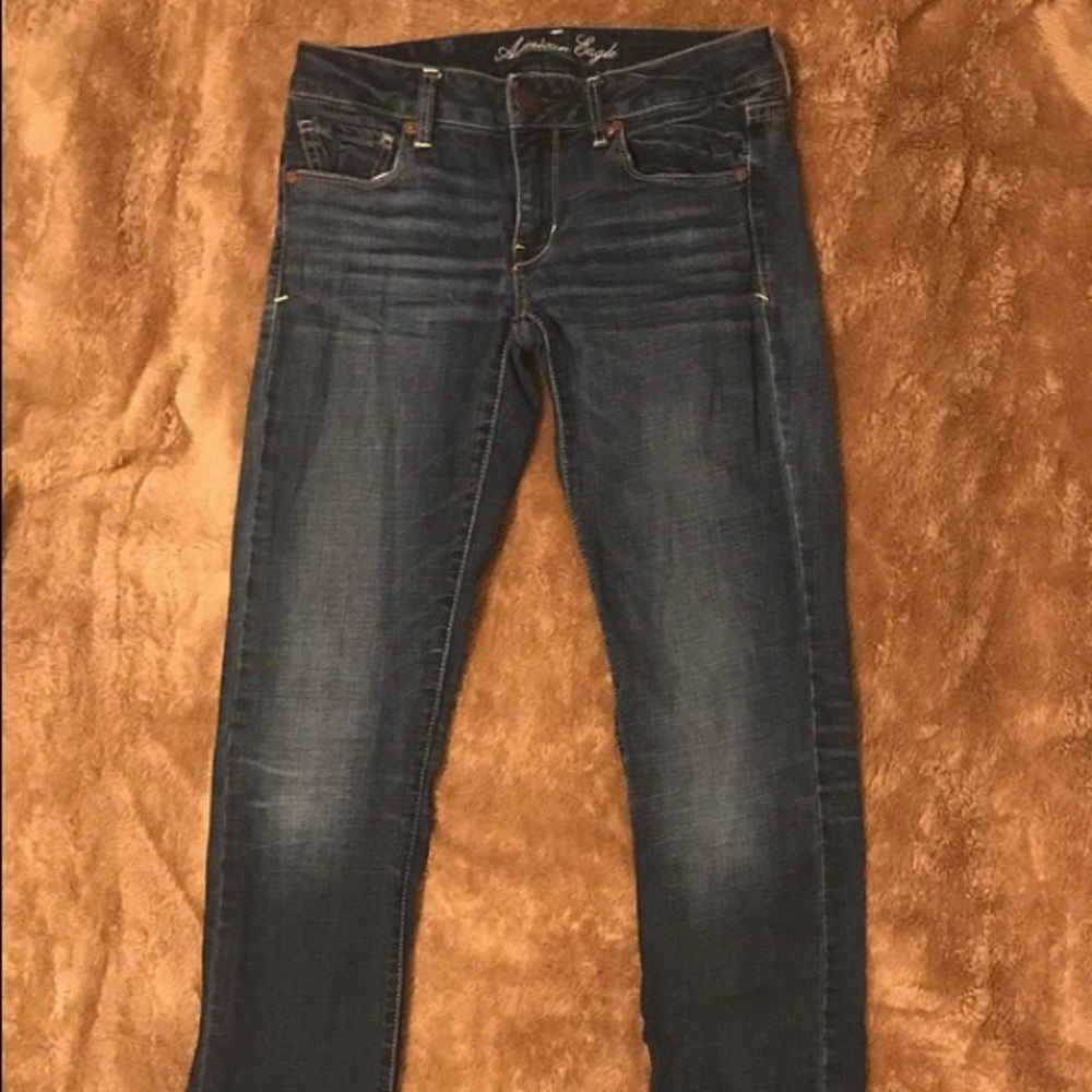 Dark wash skinny jeans